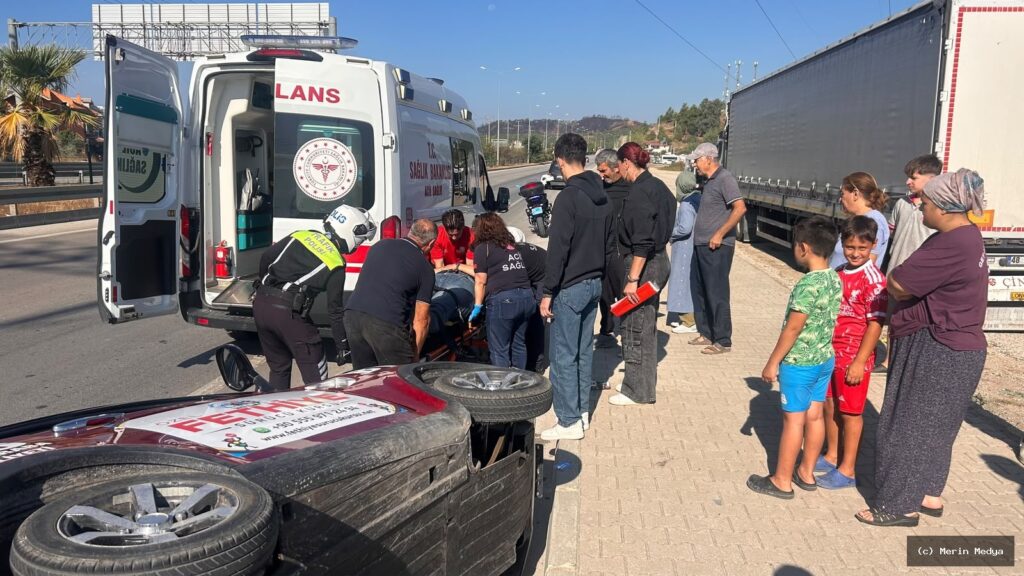 Fethiye’de Elektrikli Sınav Aracı Devrildi: 2 Yaralı